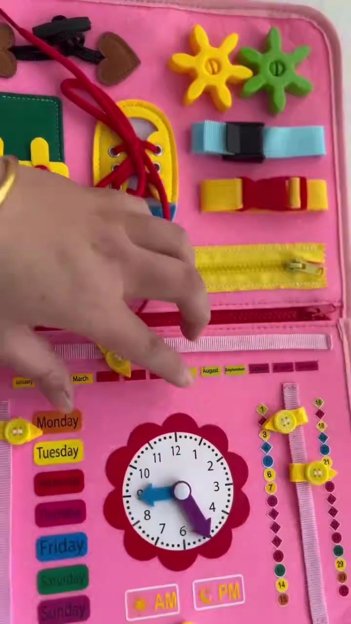 Tablica MONTESSORI Walizka EDUKACYJNA Sensoryczna dla DZIECI Manipulacyjna - zdjęcie 10