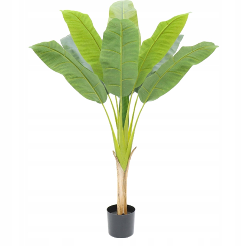 SZTUCZNA Roślina PALMA BANANOWIEC W DONICZCE REALISTYCZNY 120cm Ozdoba - zdjęcie 1