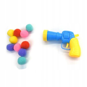 Zabawka dla KOTÓW DZIECI Pistolet na WŁÓCZKĘ 50 KUL WEŁNIANYCH PIŁKAMI KOTA - miniatura 8