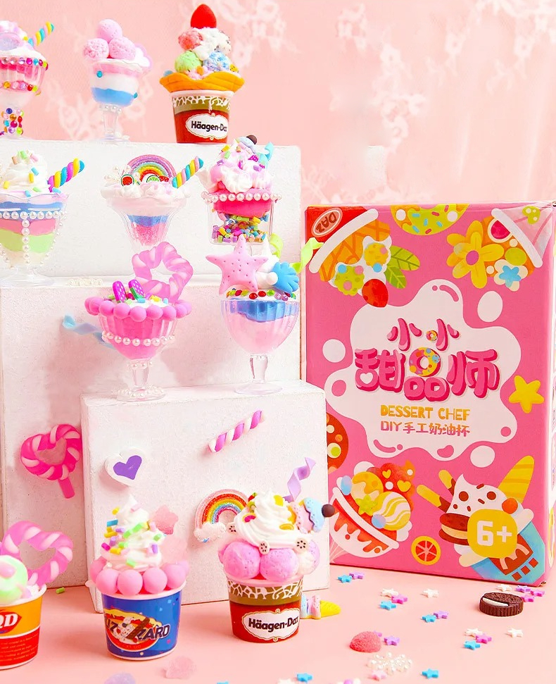 Zabawka DIY KOLOROWE DESERY LODY POSYPKI Zrób to Sam SENSORYCZNA XL ZESTAW - obrazek 4