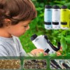 Mikroskop MOBILNY Lampka LED STEM dla DZIECI 60X-120X Zabawka EDUKACYJNA - miniatura 5