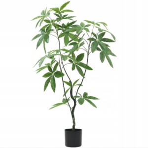 SZTUCZNA Roślina PACHIRA DRZEWKO SZCZĘŚCIA W DONICZCE REALISTYCZNA 120cm XL