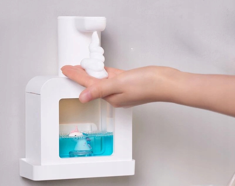 BEZDOTYKOWY AUTOMATYCZNY STOJĄCY DOZOWNIK DYSPENSER PIANY MYDŁA 200ML USB - obrazek 6