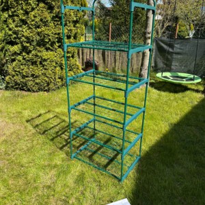 MINI SZKLARNIA OGRODOWA BALKONOWA PIONOWA NA BALKON 5 POZIOMÓW metalowa XXL - miniatura 8