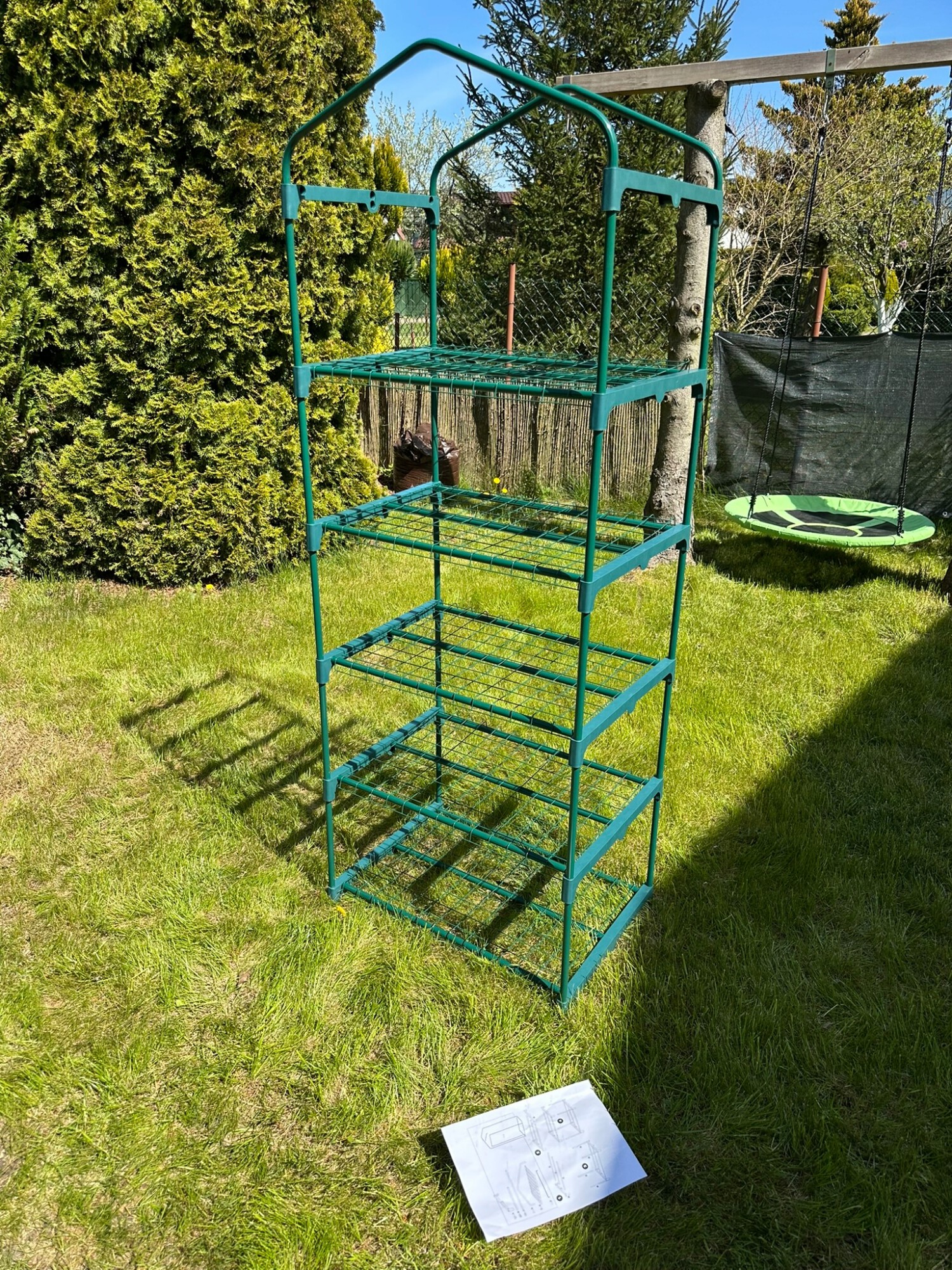 MINI SZKLARNIA OGRODOWA BALKONOWA PIONOWA NA BALKON 5 POZIOMÓW metalowa XXL - zdjęcie 8