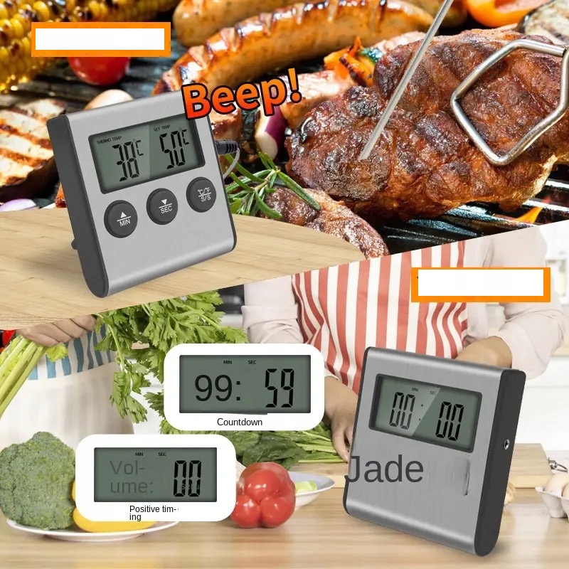 TERMOMETR DO WĘDZARNI Pieczenia GRILLA SONDA TIMER - obrazek 11