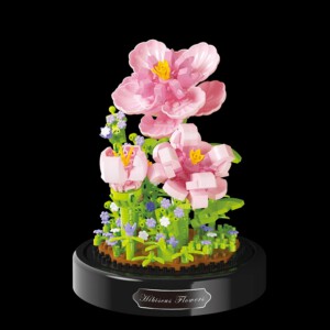 Klocki KWIATKI w SZKLE LAS SŁOIKU MAKROKLIMAT DEKORACJA PREZENT HIBISKUS - miniatura 4