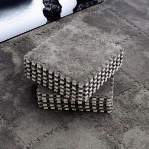 Puzzle na podłogę PLUSZOWA Piankowe DYWAN MATA Aksamitna DZIECI 30cm SZARA - miniatura 10