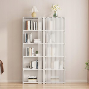 SZAFA MODUŁOWA NA UBRANIA SKŁADANA WIESZAK GARDEROBA METALOWA 155x28x80 cm - miniatura 2