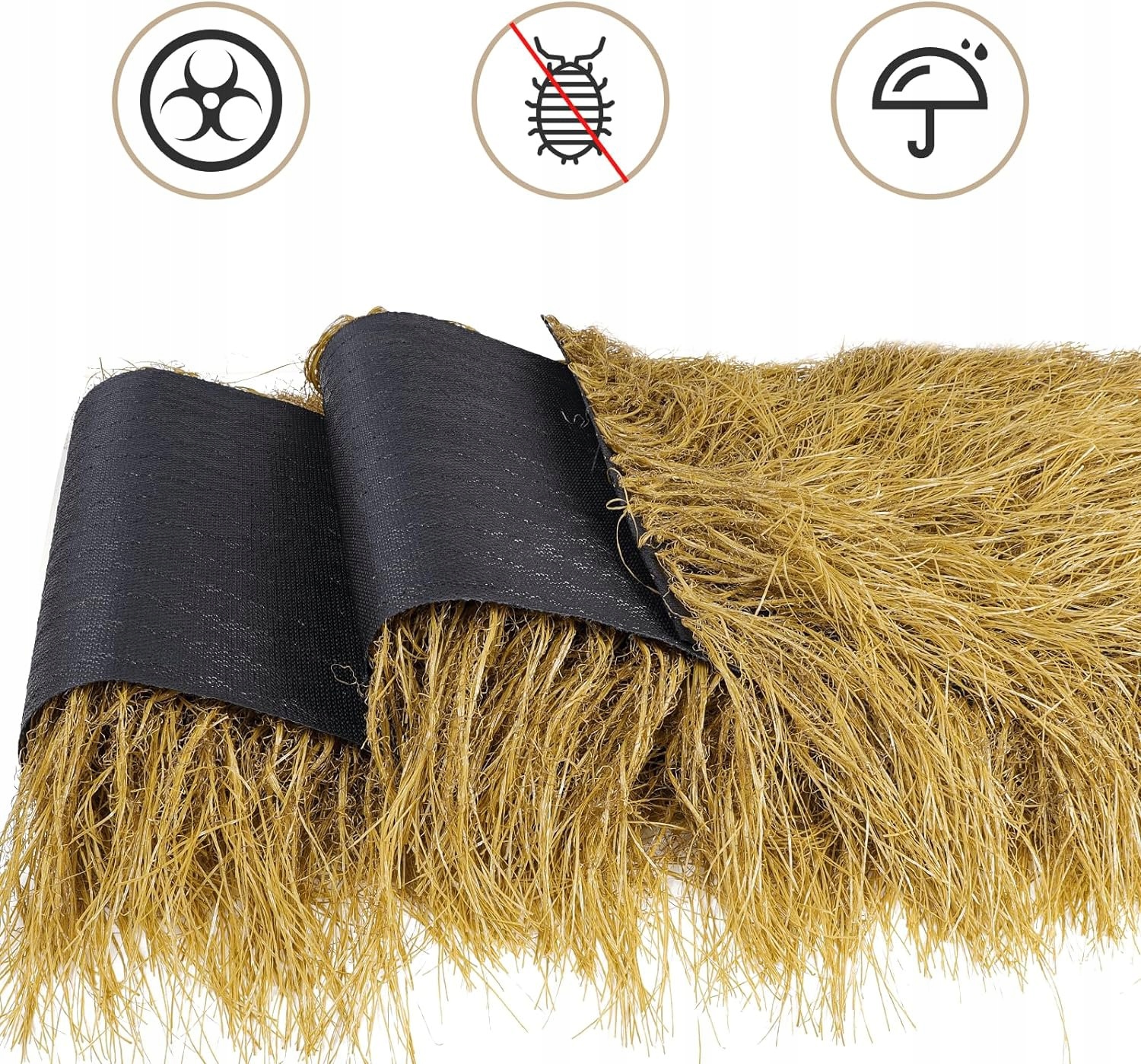 Strzecha SŁOMA SZTUCZNA na DACH Dekoracyjna 100x50cm TIKI HUTS Hawajska BAR - zdjęcie 5