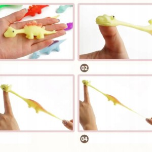 Dinozaury ZABAWKA Żelowe do STRZELANIA KOMPLET dla DZIECI 5 sztuk - miniatura 5