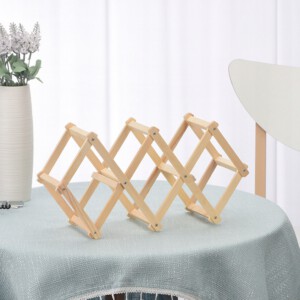 Stojak na WINO Trunki DREWNIANY Sosnowy 5miejscowy - miniatura 6