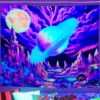 Dekoracja ŚCIENNA UV OBRAZ Fluorescencyjny GOBELIN ODBLASK 150cm XL Planeta - miniatura 2