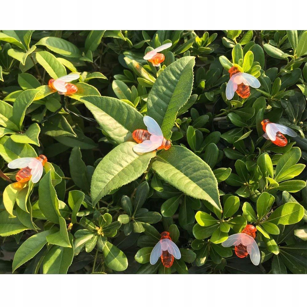 Lampki SOLARNE Ogrodowe KOMPLET 5 metrów 20 LED Pszczoły PSZCZÓŁKI Zimne - zdjęcie 7