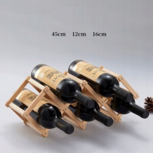 Stojak na WINO Trunki DREWNIANY Sosnowy 5miejscowy - miniatura 4