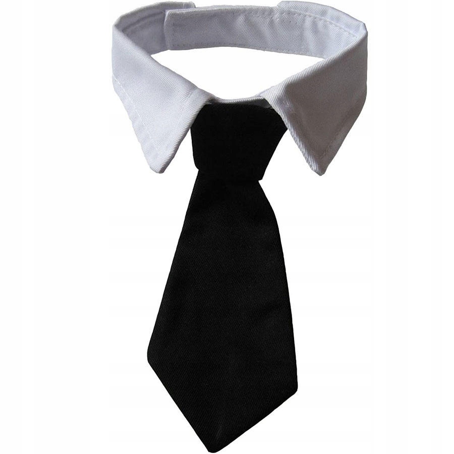 KRAWAT DLA PSA KOTA Uniwersalny na rzep ELEGANCKI STRÓJ WESELE rozmiar S - obrazek 7