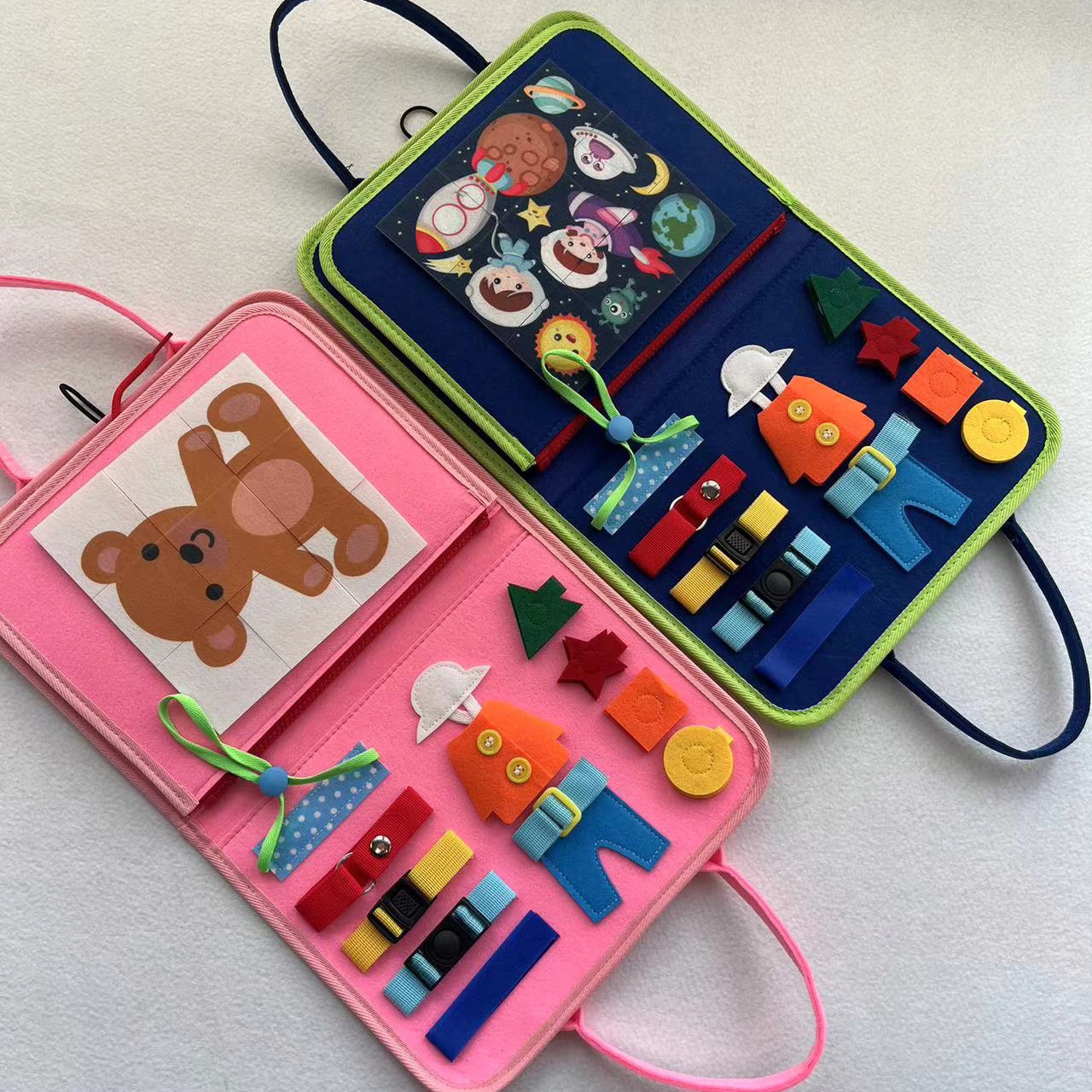 Tablica MONTESSORI Walizka EDUKACYJNA Sensoryczna dla DZIECI Manipulacyjna - zdjęcie 4