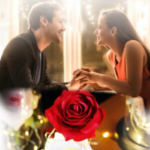 WIECZNA Róża PODWÓJNA W SZKLE Świecąca LED PREZENT - miniatura 5