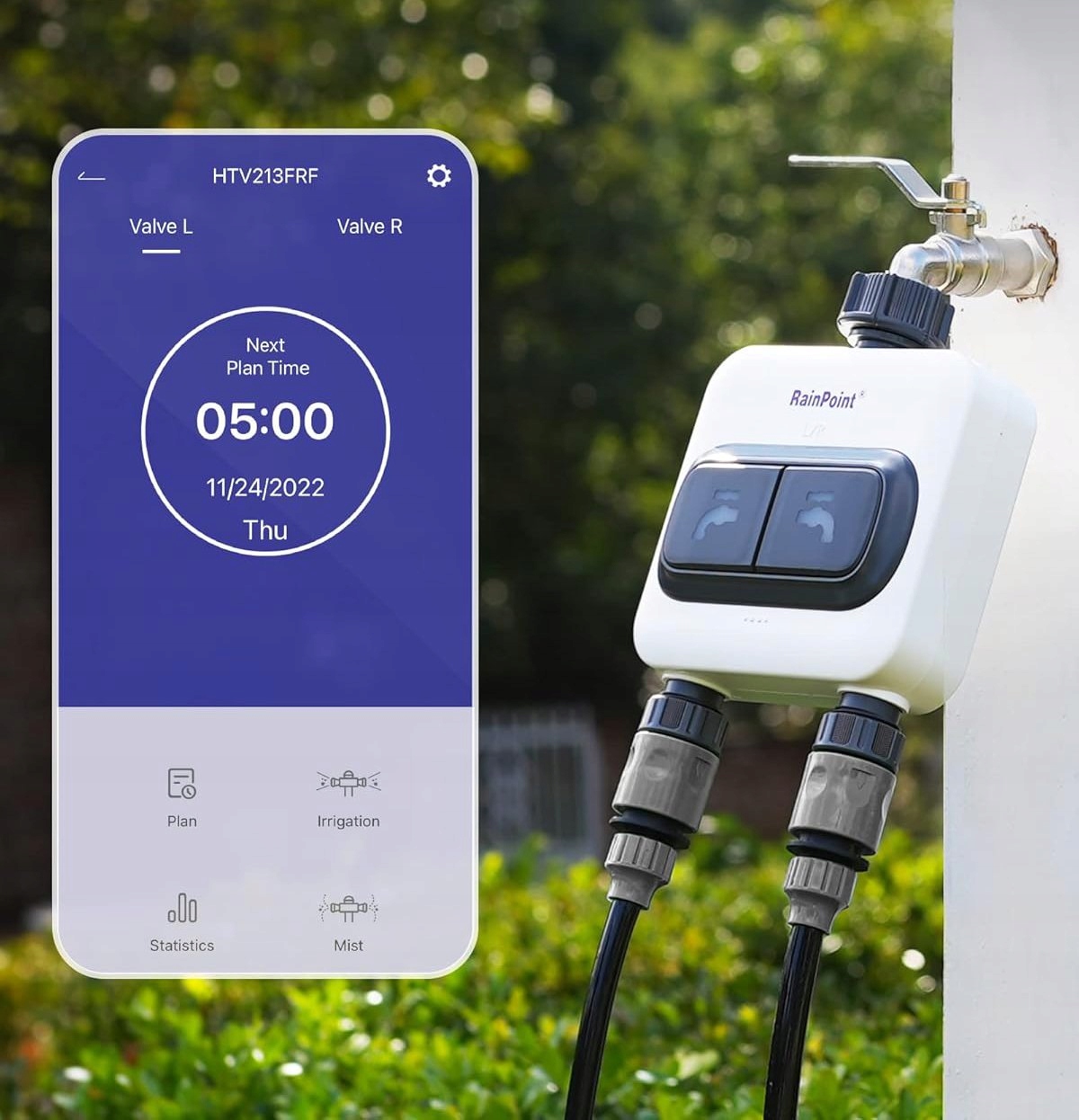 ZESTAW PODWÓJNY SYSTEM NAWADNIANIA OGRODU CENTRALA STEROWNIK CZUJNIK DESZCZ - zdjęcie 12