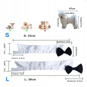 MUCHA DLA PSA KOTA Uniwersalna na rzep ELEGANCKA STRÓJ IMPREZOWY rozmiar S - miniatura 8
