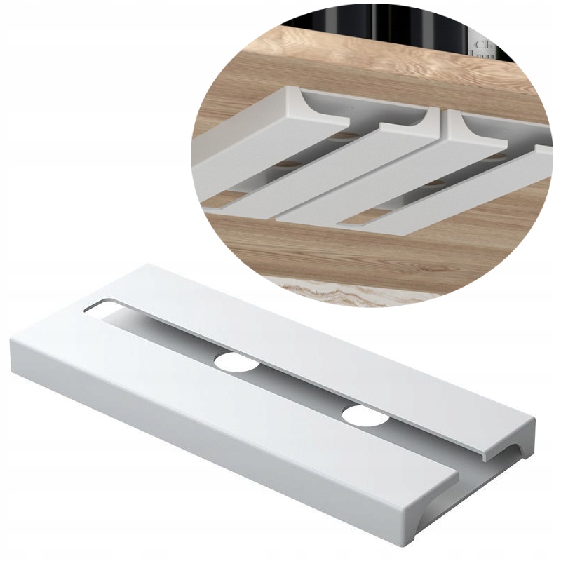 WIESZAK NA KIELISZKI LAMPKI DO WINA WINO PODWÓJNY Biały Matowy