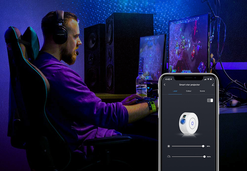 Projektor GWIAZD SMART Google TUYA MGŁAWICE LASER - zdjęcie 7
