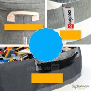 KOSZ Organizer na KLOCKI ZABAWKI WOREK Mata SZYBKIE ZBIERANIE KLOCKÓW Duży - miniatura 6