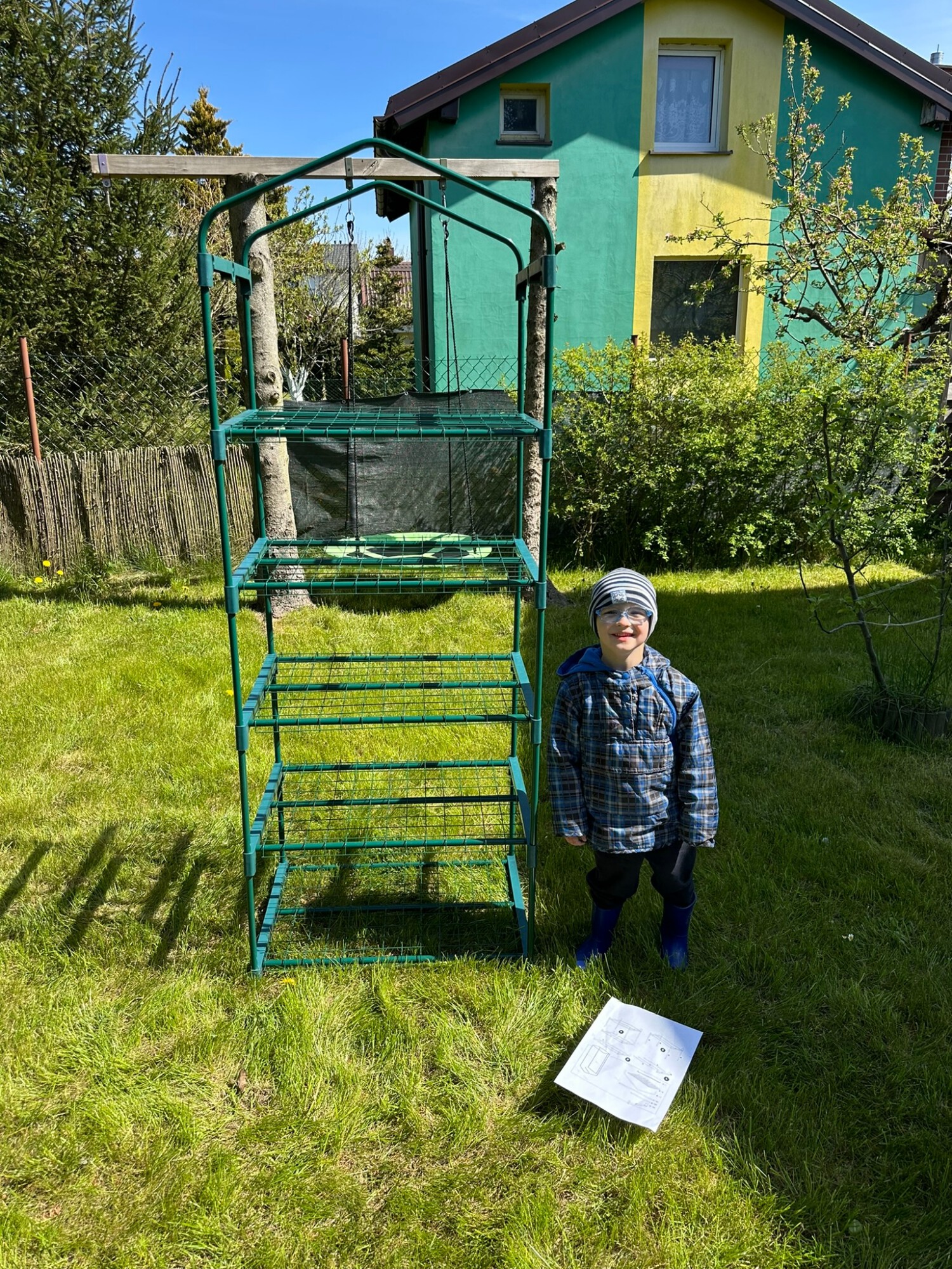 MINI SZKLARNIA OGRODOWA BALKONOWA PIONOWA NA BALKON 5 POZIOMÓW metalowa XXL - zdjęcie 9