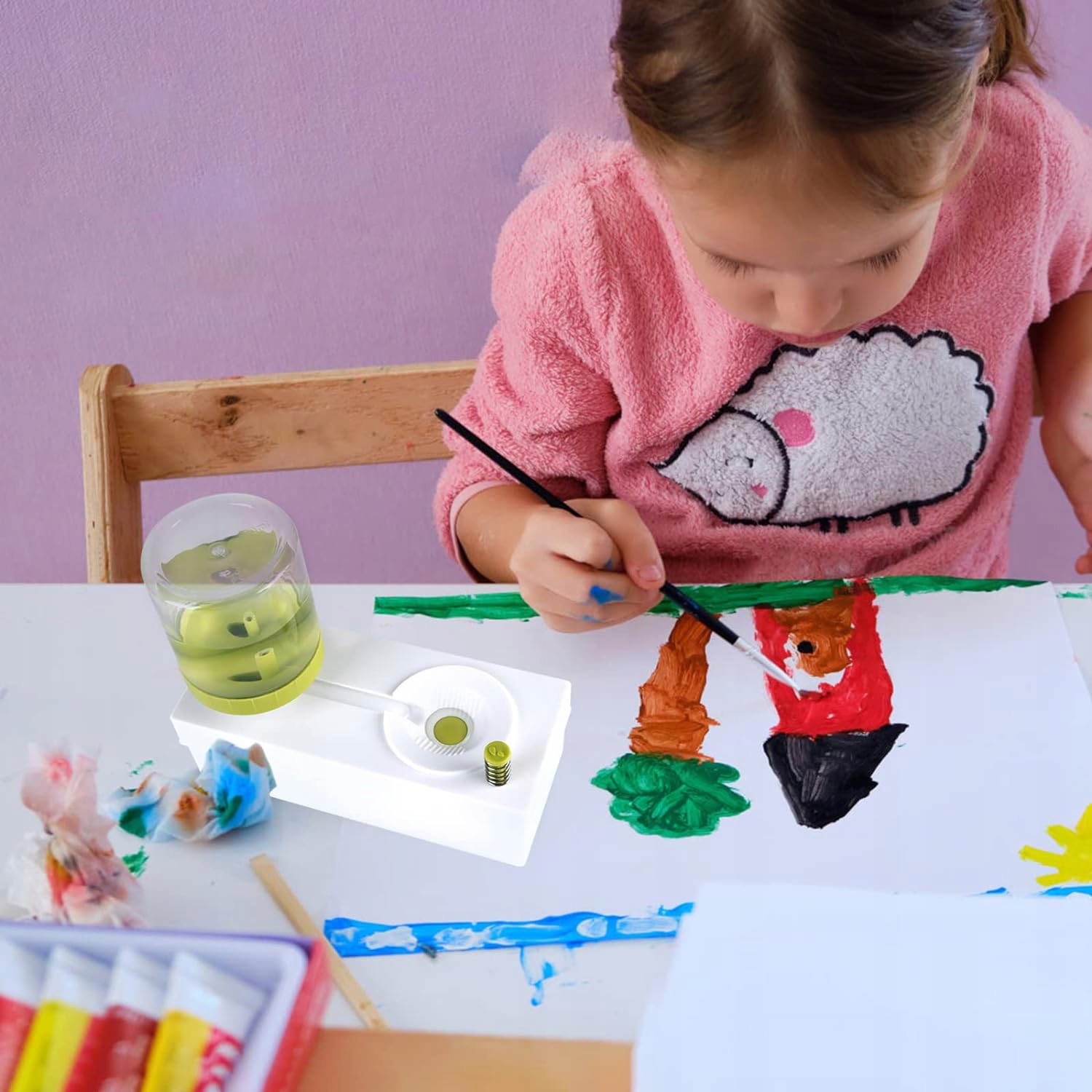 BRUSH Płuczka SPŁUCZKA STACJA do CZYSZCZENIA PĘDZLI MALOWANIA XXL - obrazek 15