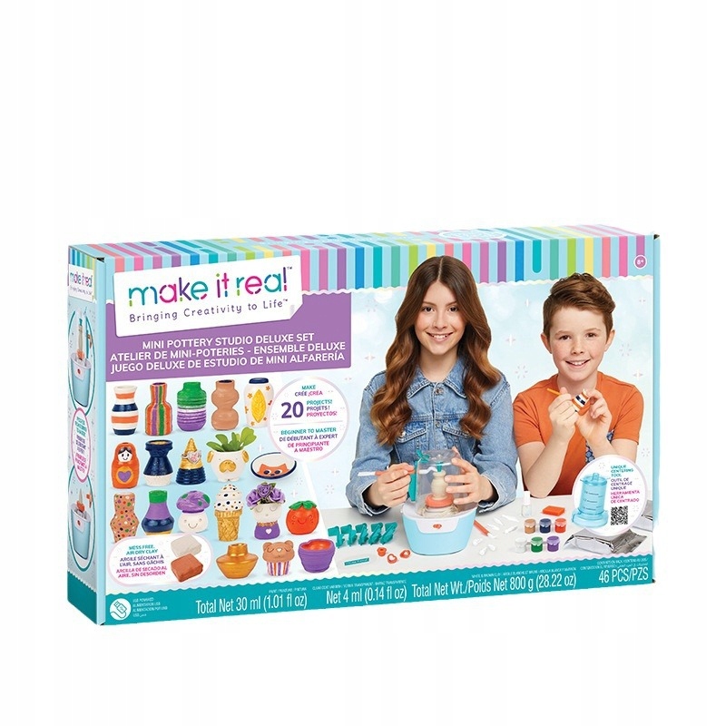 ZESTAW GARNCARSKI KREATYWNA ZABAWKA DLA DZIECI CERAMIKA GLINA PREZENT - obrazek 2