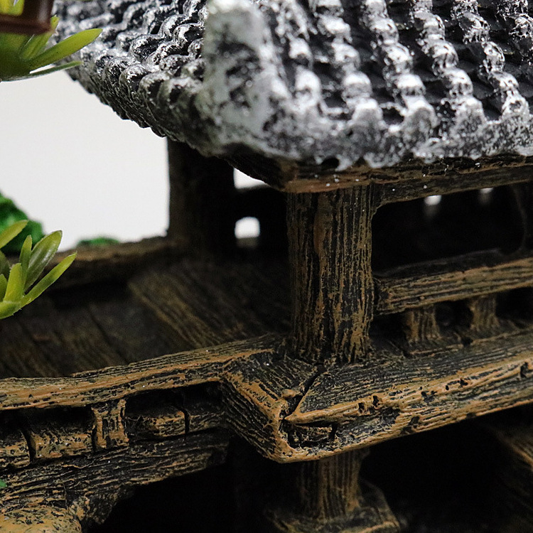 OZDOBA Dekoracja AKWARIOWA PIĘKNY Japoński dom XL 15cm - obrazek 13