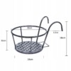 DONICA DONICZKA BALKONOWA NA BALKON WISZĄCA METALOWA STELAŻ CZARNA 22 CM - miniatura 3