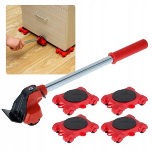 ZESTAW DO TRANSPORTU MEBLI ROLKI DO PRZESUWANIA MEBLI 150kg PODNOŚNIK - miniatura 2