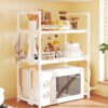 PÓŁKA KUCHENNA pod mikrofalówkę SZAFKA ORGANIZER BIAŁA 3poziomy 48cm REGAŁ - miniatura 3