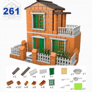 ZESTAW DO BUDOWY DLA DZIECI +Cement ZAPRAWA PREZENT DIY MINIATUROWY DOM 261 - miniatura 3