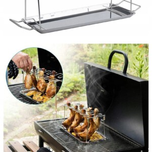 STOJAK NA KURCZAKA MIĘSO ŻEBEREK GRILLA Grill BBQ Pieczenia RUSZT - miniatura 11