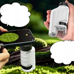 Mikroskop MOBILNY Lampka LED STEM dla DZIECI 60X-120X Zabawka EDUKACYJNA - miniatura 3