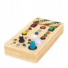 TABLICA MONTESSORI SENSORYCZNA DREWNIANA MANIPULACYJNA LED DLA DZIECI - miniatura 6