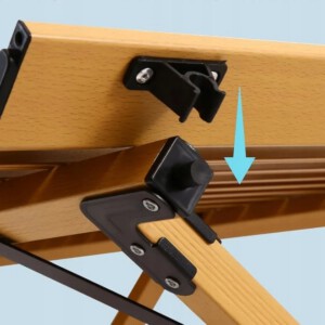 Stół OGRODOWY 60x90cm ŁADNY ODPORNY Kempingowy TORBA MOCNY STABILNY CZARNY - miniatura 5