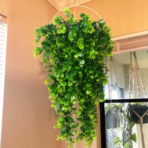 SZTUCZNA Roślina EUKALIPTUSOWA Wisząca do 85 cm DUŻA Ozdoba REALISTYCZNA XL - miniatura 3