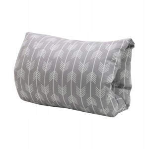 PODUSZKA DO KARMIENIA POD RAMIĘ GŁOWĘ DLA NIEMOWLAKA DZIECKA MIĘKKA SZARA