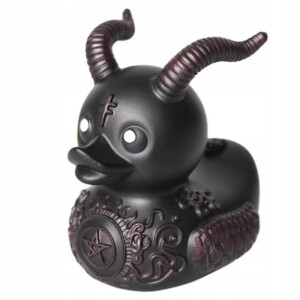 Kaczka KĄPIELOWA GOTHIC duck HEAVY METAL Czarna 15cm do WANNY PREZENT - miniatura 2