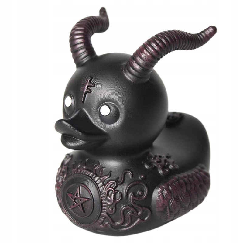 Kaczka KĄPIELOWA GOTHIC duck HEAVY METAL Czarna 15cm do WANNY PREZENT - zdjęcie 2