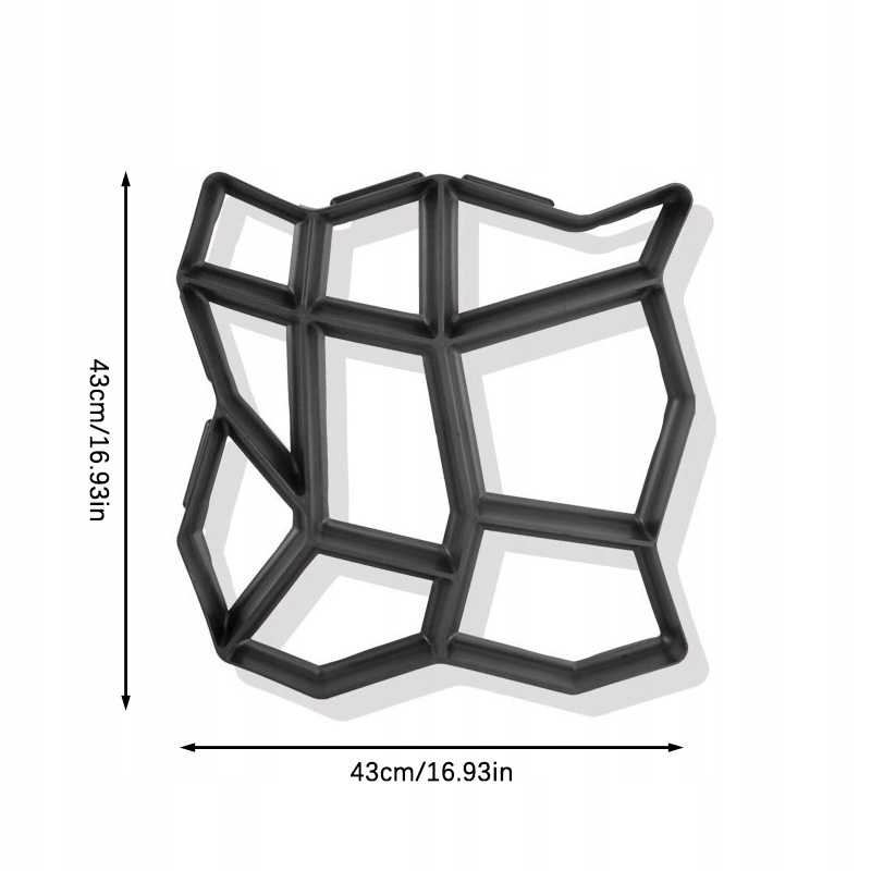 Wielorazowa Forma do KOSTKI BRUKOWEJ ZALEWANA BETONEM 43cm ŚCIEŻKA CHODNIK - obrazek 2