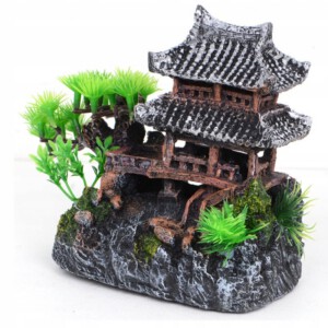 OZDOBA Dekoracja AKWARIOWA PIĘKNY Japoński dom XL 15cm - miniatura 4
