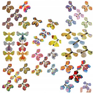 20 sztuk Nakręcane LATAJĄCE Motyle PREZENT dla DZIECKA SZTUCZKA MAGICZNA - miniatura 3