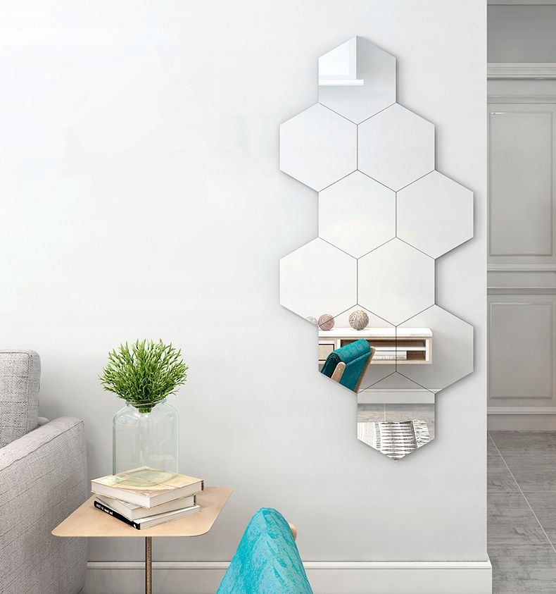 Zestaw 10 szt LUSTER Akrylowych Hexagon LUSTRO 265 - obrazek 2