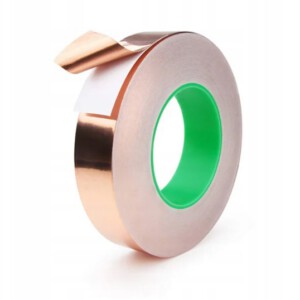 Taśma z FOLII MIEDZIANEJ Samoprzylepna do EKRANOWANIA NA ŚLIMAKI 20mm x 20m