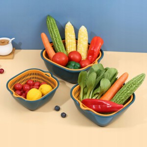 Zestaw DURSZLAKÓW Cedzaków i MISEK 6 Elementów 3x Cedzak 3x Miska 20-28cm - miniatura 4