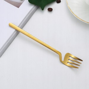 ZESTAW KOMPLET SZTUĆCÓW STAL NIERDZEWNA NÓŻE WIDELCE ŁYŻKI 32szt ZŁOTE - miniatura 2